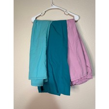Lot of 3 Womens Scrub Pants 2XL Teal Blue Pink Medical Nursing Uniform Bottoms