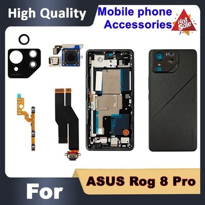 Für Asus Rog 8 Pro Bildschirmrahmen/Backcover/Rückfahrkamera/Objektiv/Ladeanschluss SET