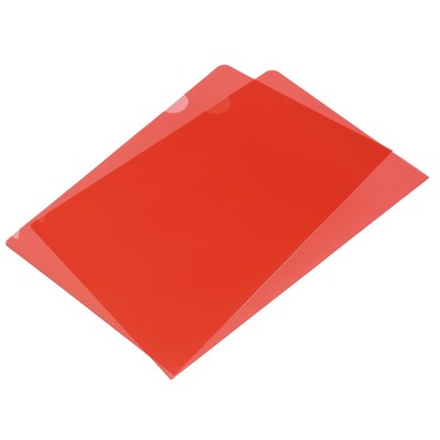 24 Pack L Type Folder A4 Size Clear Pockets Plastic Sleeves Protectors Red