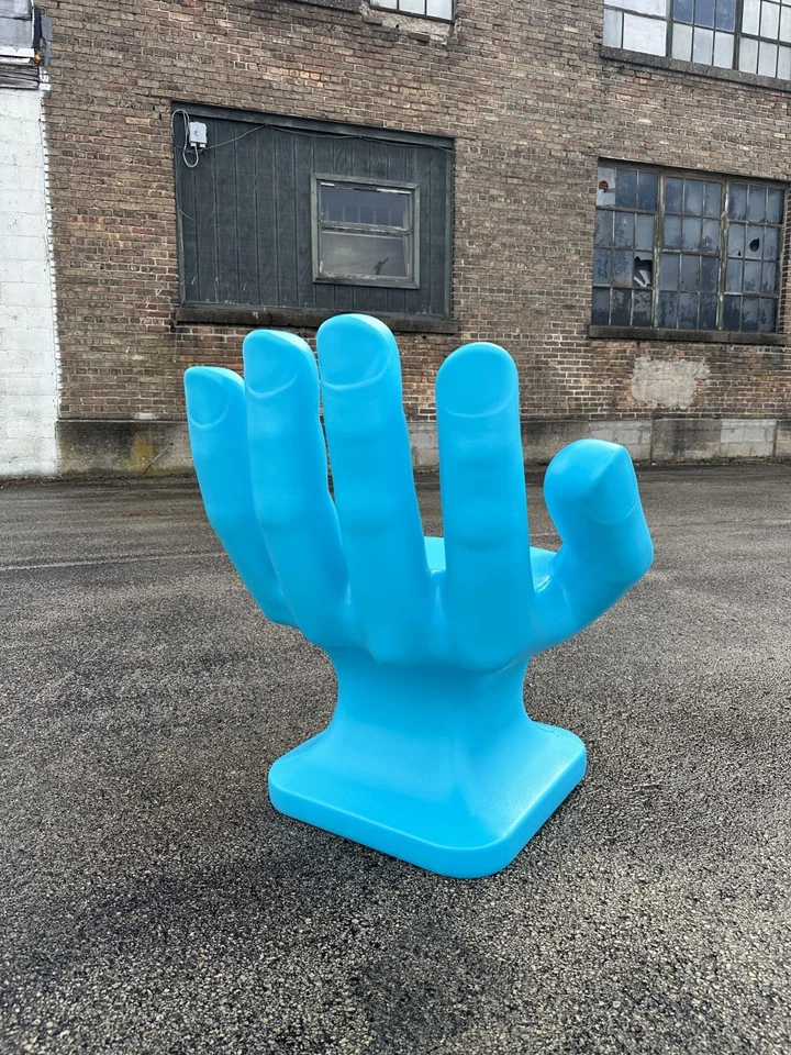 Silla Aqua IZQUIERDA Forma Mano 32" Alto Adulto Años 70 Retro EAMES iCarly NUEVA Foto 2 de 4