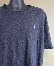 Polo Ralph Lauren Mens Classic Fit T-Shirt Black Heathered White Pony XXL