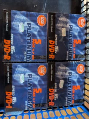 DVD-R 4,7 GB 16-fach Slim Case, 5 PACK Platinum, Speed 16x DVD-R 4 Stück 