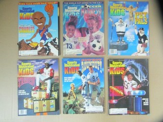 1994 SPORTS ILLUSTRATED FOR KIDS 6 MAGAZINES w/ 6 CARD SHEETS