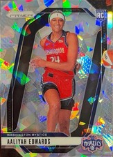 Aaliyah Edwards Prizm 2024 #142 Ice Prizm Rookie Washington Mystics