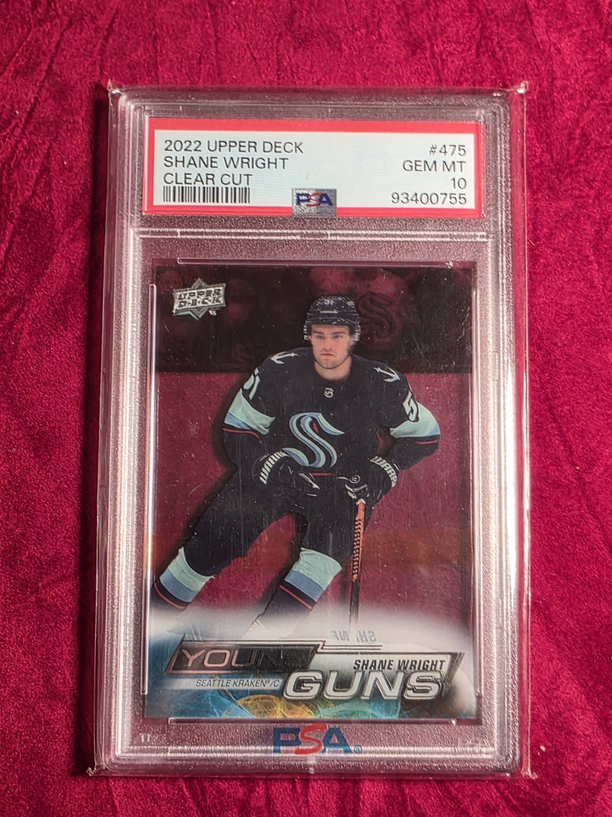 2022 Upper Deck SHANE WRIGHT PSA 10 Clear Cut Young Guns RC ROOKIE #475 *Rare