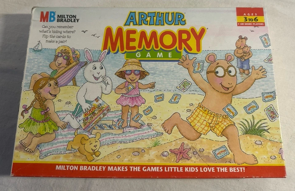 Vintage Arthur 1997 Matching Game Milton Bradley Mini Playing Cards & Poster - Image 2 of 4