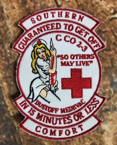 Vietnam War Era Morale Patch Charlie Company Sexy Nurse Pin Up Fun Combat Army