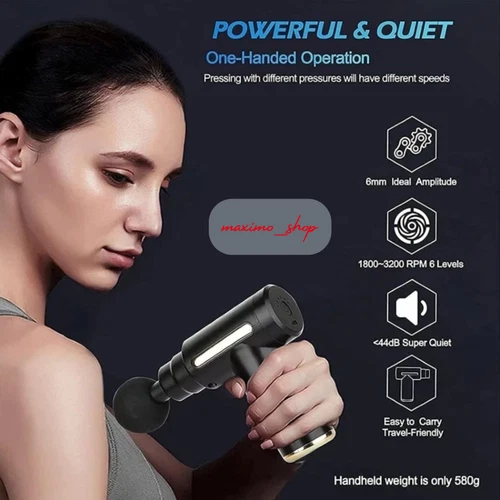 Massage Gun Deep Tissue, Muscle Percussion Massager For Shoulder Back Neck Body - Picture 11 of 24