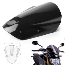 Smoke Dark  Windshield Windscreen w/Bracket & Bolts For Yamaha MT09 FZ09 13-16