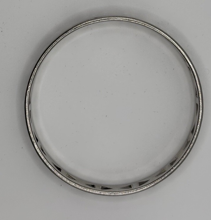 Rustic Cuff Bracelet Bangle Silver Cutout 8in - image 5