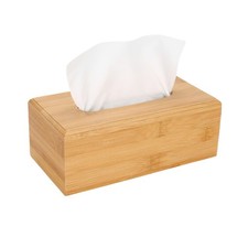 Bambus Taschentuschbox - Kosmetikbox f&uuml;r Bad, Wohnzimmer & B&uuml;ro