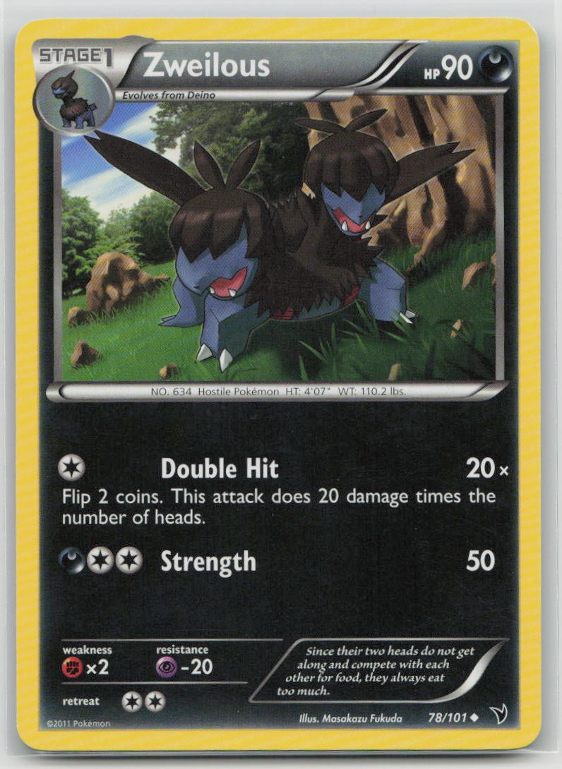 Zweilous 78/101 Uncommon Noble Victories Pokemon Lightly Played