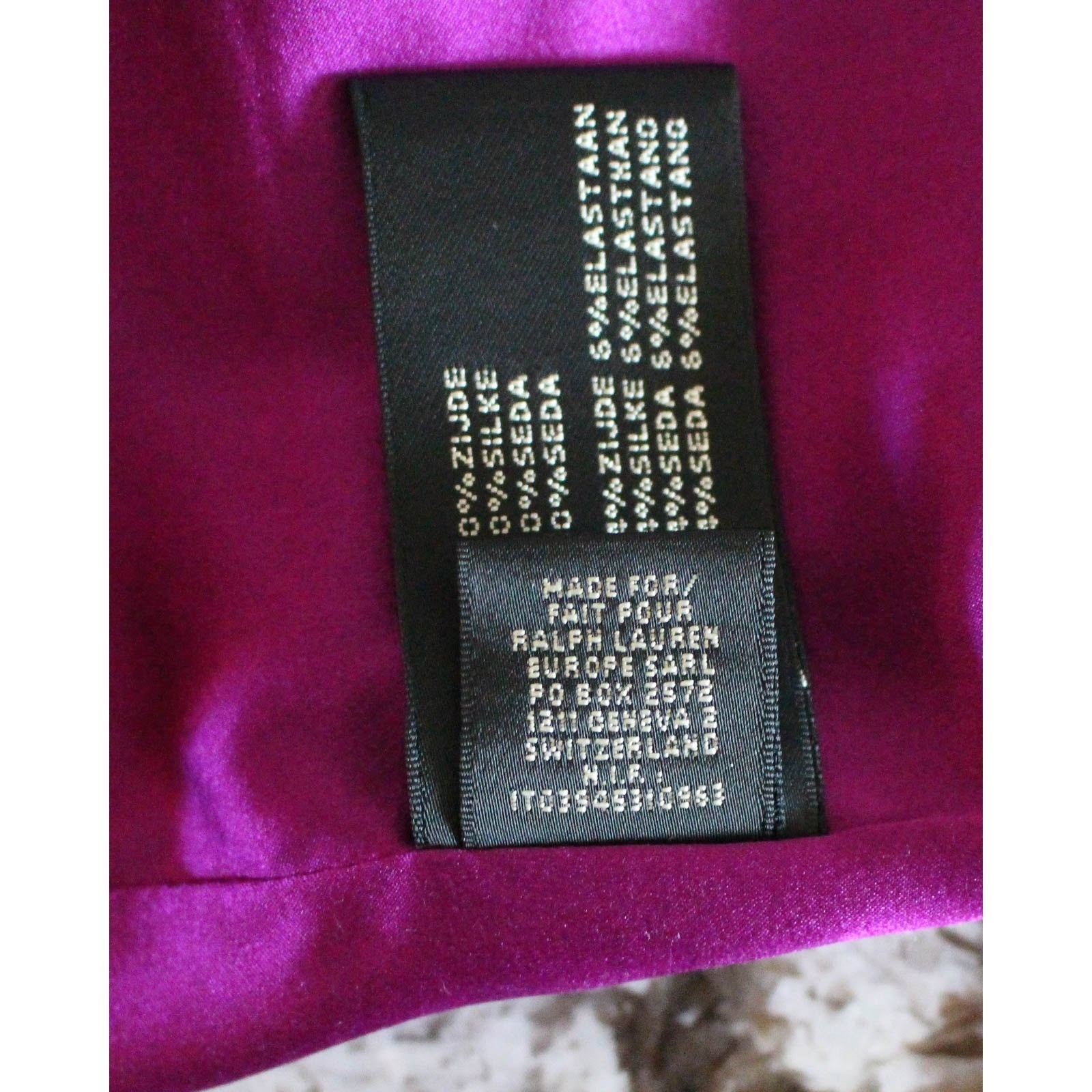 Ralph Lauren Black Label Blazer Womens 6 Purple 100% Silk Double Breasted *Flaw thumbnail 9