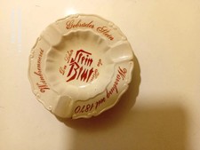 1970er orig. Stein Blut Werbe-Aschenbecher Sammler-Ascher Porzellan Bavaria