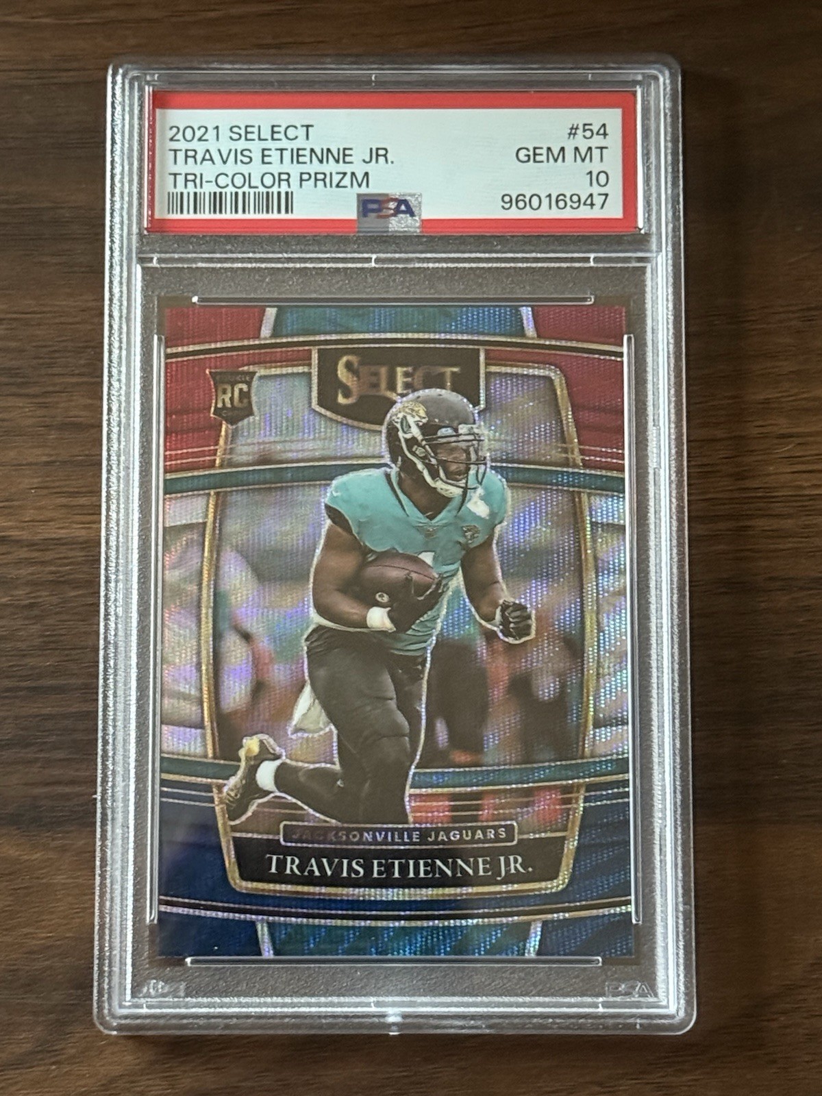 2021 Panini Select - Concourse Travis Etienne #54 Tri-Color Prizm /249 (RC)