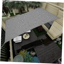 Waterproof Sun Shade Sail, 8' x0' 95% UV Block Sun Shade 8x10 1 Light Gray
