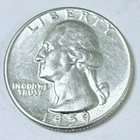 1959 Washington Quarter - 90% Silver - Circulated Coin #5161