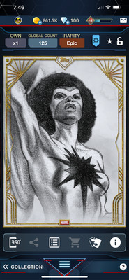 DIGITAL Topps Marvel Collect Timeless Collection 25 Photon Sketch Morph