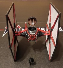 Custom Painted Star Wars Micro Galaxy Squadron FIRST ORDER TIE FIGHTER 0058