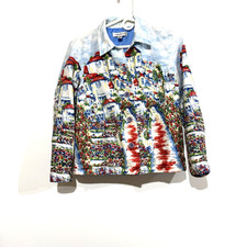 Coldwater Creek Women's Linen Blend Villas Print Jacket Size Petite M Coastal
