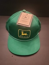 John Deere Snapback Trucker Hat Green Yellow Logo