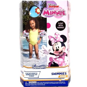 Disney MINNIE MOUSE Inflatable SWIMMIES ARM POOL FLOATIES 2-Pack Age 3-5 ~ New
