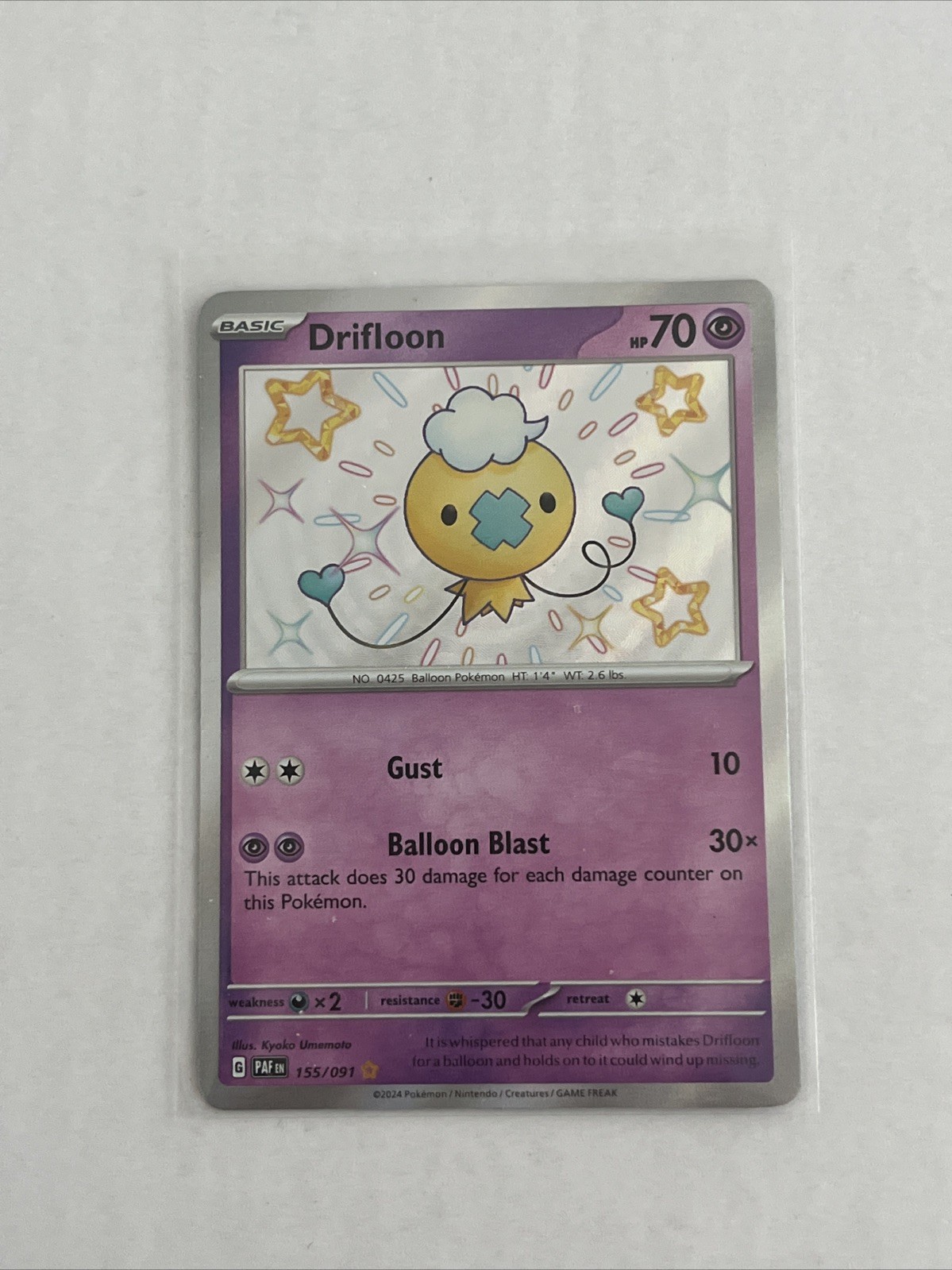 Drifloon 155/091 SV: Paldean Fates Holo
