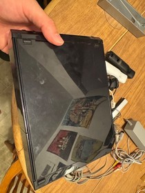 Nintendo Wii video game system console w/ sensor bar, stand, controllers, cables