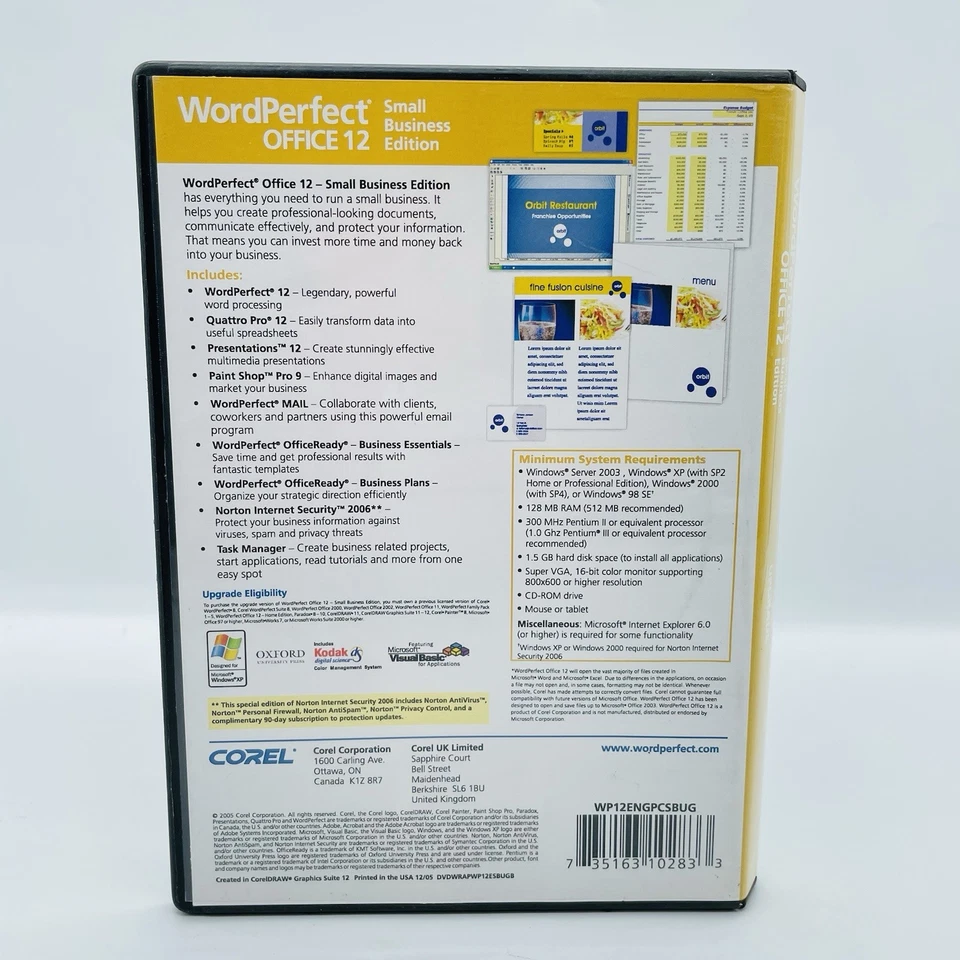 Corel - Wordperfect Office 12 Small Business Edition UPGRADE (Win PC) w/ Key - Image 4 of 4