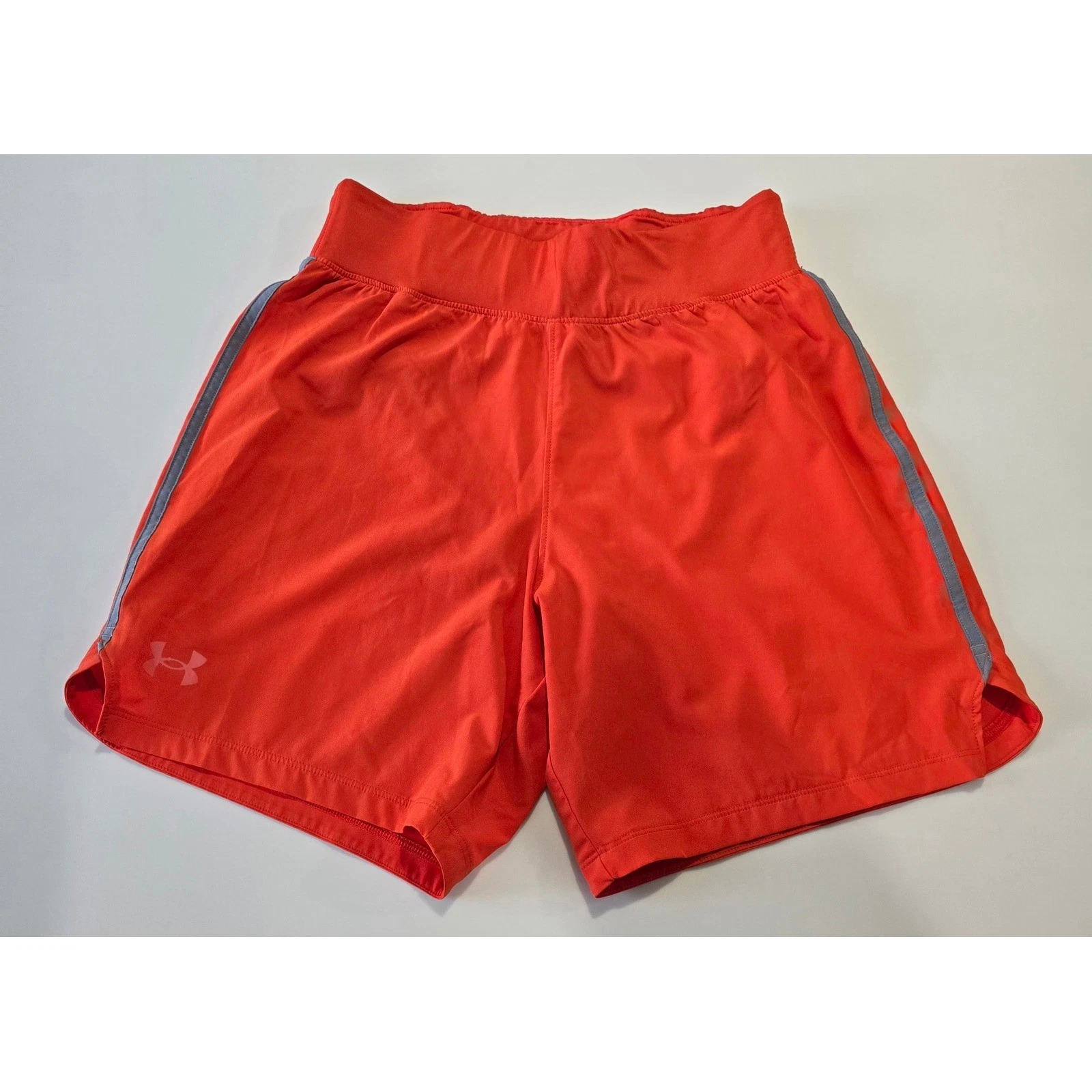 Under Armour Heatgear Orange Fitted Running Shorts Men S Speedpocket Zip Pocket