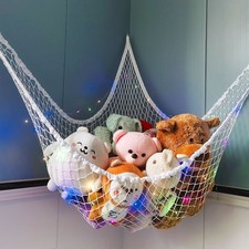 JUMBO Toy Hammock Net w/ LED Light Organize Stuffed Animals And Kids Bath Toys