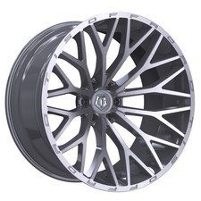 22x10 Tis 566bsm Brushed Silver Milled Wheel 6x5.5 -19mm