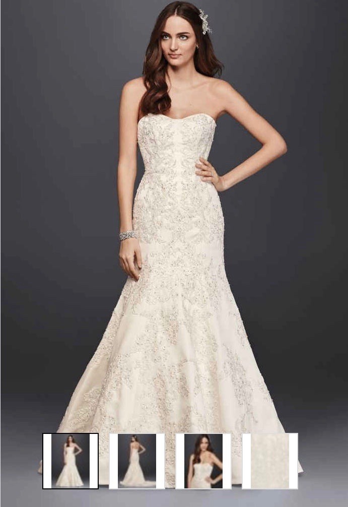 Oleg Cassini Ivory Strapless Satin Sweetheart Trumpet Gown NEVER WORN | eBay Oleg Cassini Ivory Strapless Satin Sweetheart Trumpet Gown NEVER WORN | eBay