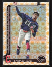 Triston McKenzie 2025 Topps #645 Holiday Cleveland Guardians