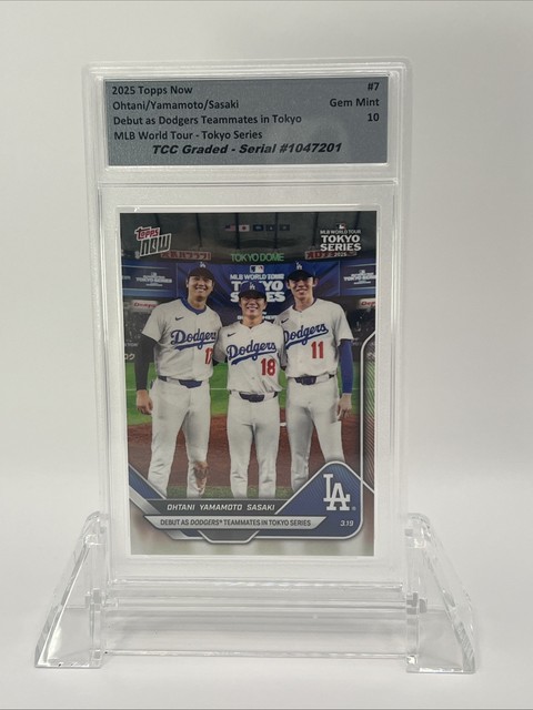 2025 Topps Now Shohei Ohtani Roki Sasaki Yamamoto Tokyo TCC Graded Gem Mint 10
