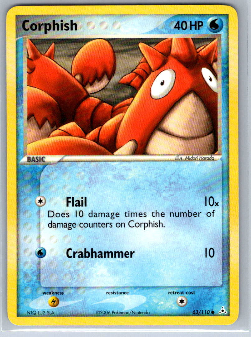 Pokemon Corphish EX Holon Phantoms 63/110 NM