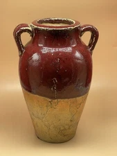 Vintage Two Tone Salt Stoneware Double Handled