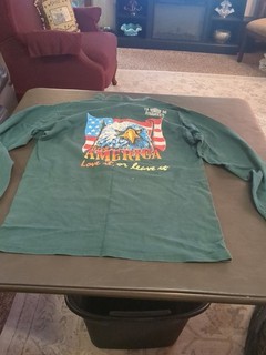 1996 Daytona Bike Week America Love It Or Leave It Long Sleeve Pocketed Jersey M