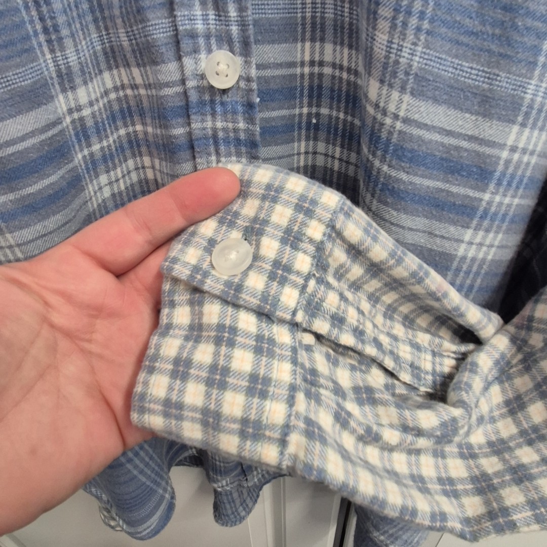 American Eagle Oversized Button Down Collard Flan… - image 5