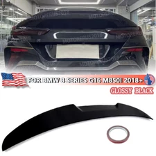 For BMW 8 Series G16 F93 M8 840i M850i Gloss Black Rear Trunk Spoiler Wing Lip