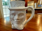 1976 Frankoma Pottery White Glazed Uncle Sam Centennial Mug BICENTENNIAL!