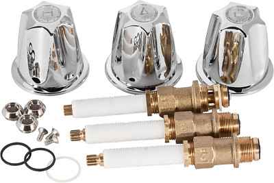 Metal Polished S10-2300 3 Handle Rebuild Kit Bathtub & Shower Trim Systems