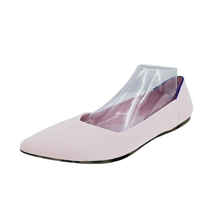 Rothys Blush Pink The Point 11.5 Pointed Toe Flats Knit Retired