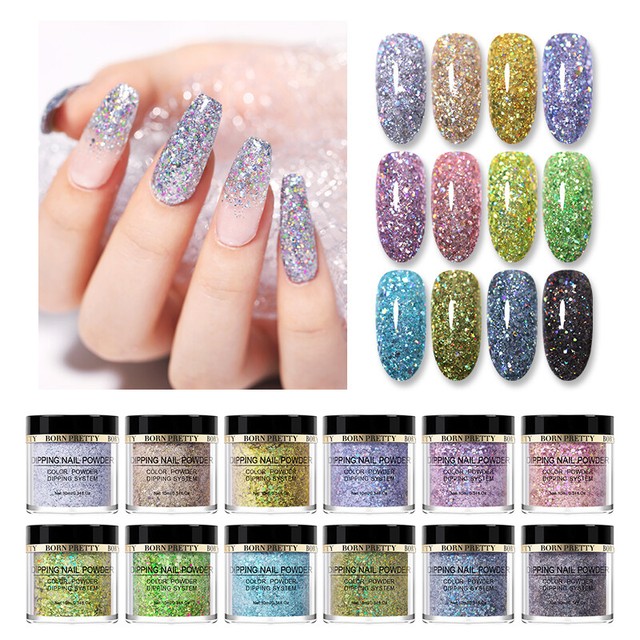 BORN PRETTY 10ml 2 in 1 Acrylic Dipping Powder Holographic Polymer