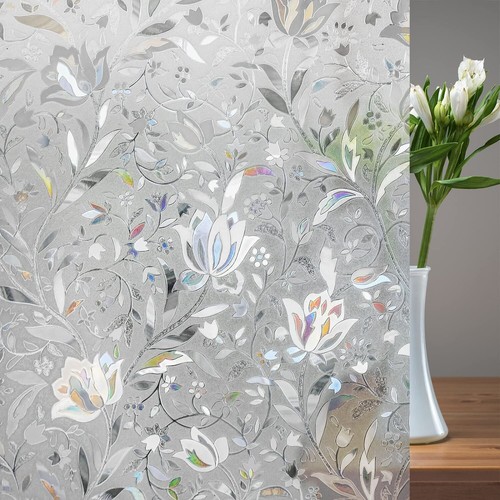 Lemon Cloud 3D Window Film Sticker TULIPS 17.7 x 78.7 in. UV Protection No Glue - Picture 9 of 9