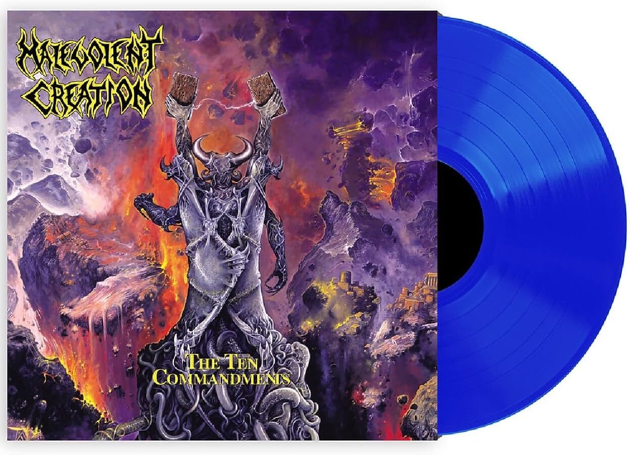 Malevolent Creation 'The Ten Commandments' LP Transparent Blue Vinyl - Nuovo