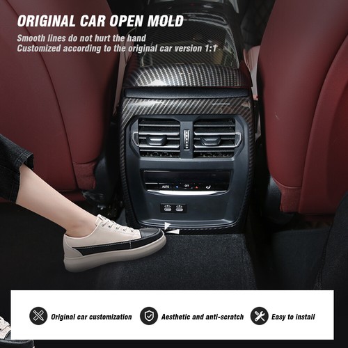For BMW 3 Series G20 19-2022 Carbon Fiber Rear Air Outlet Anti-Kick Panel Trim - Bild 6 von 11