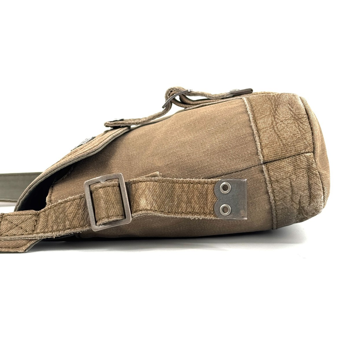 Rare Vivienne Westwood Shoulder Bag Canvas Crossbody Khaki