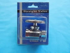 Plumb Works® 5/8" OD Compression x 3/8" OD Compression Straight Valve  #679-1038