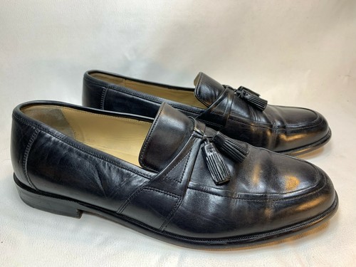 Johnston and Murphy Men's Black Leather Loafers w/ Tassels 11.5 - Picture 8 of 9